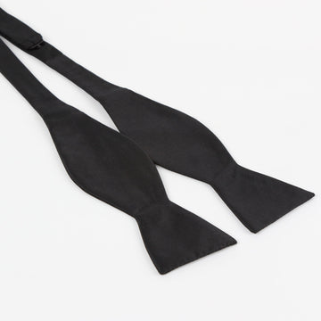 James Adelin Luxury Twill Weave Pure Silk T.Y.O. Black Bow Tie